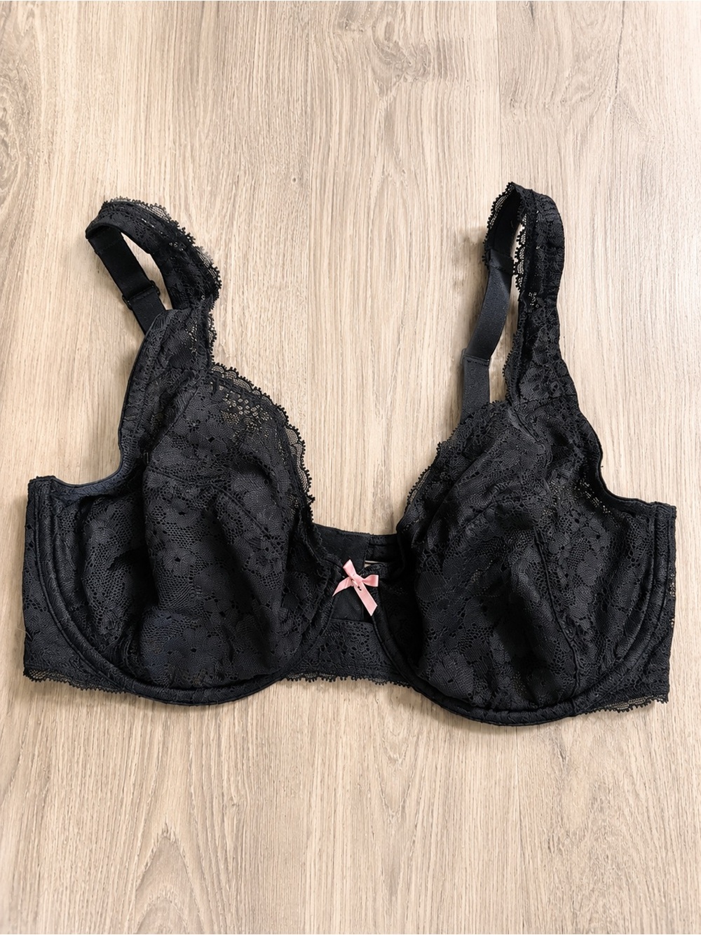 Victoria’s Secret Dream Angels Unlined Demi Underwire Bra 34DDD Black Lace